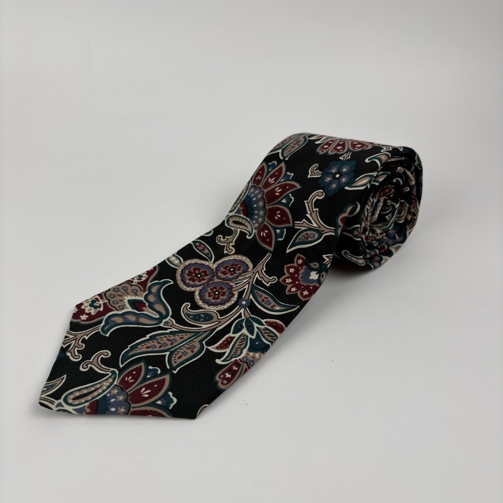 Sabatini Men's Floral Necktie Polyester Micro Magic USA Made